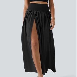 HALARA Flowing Black Maxi Skirt